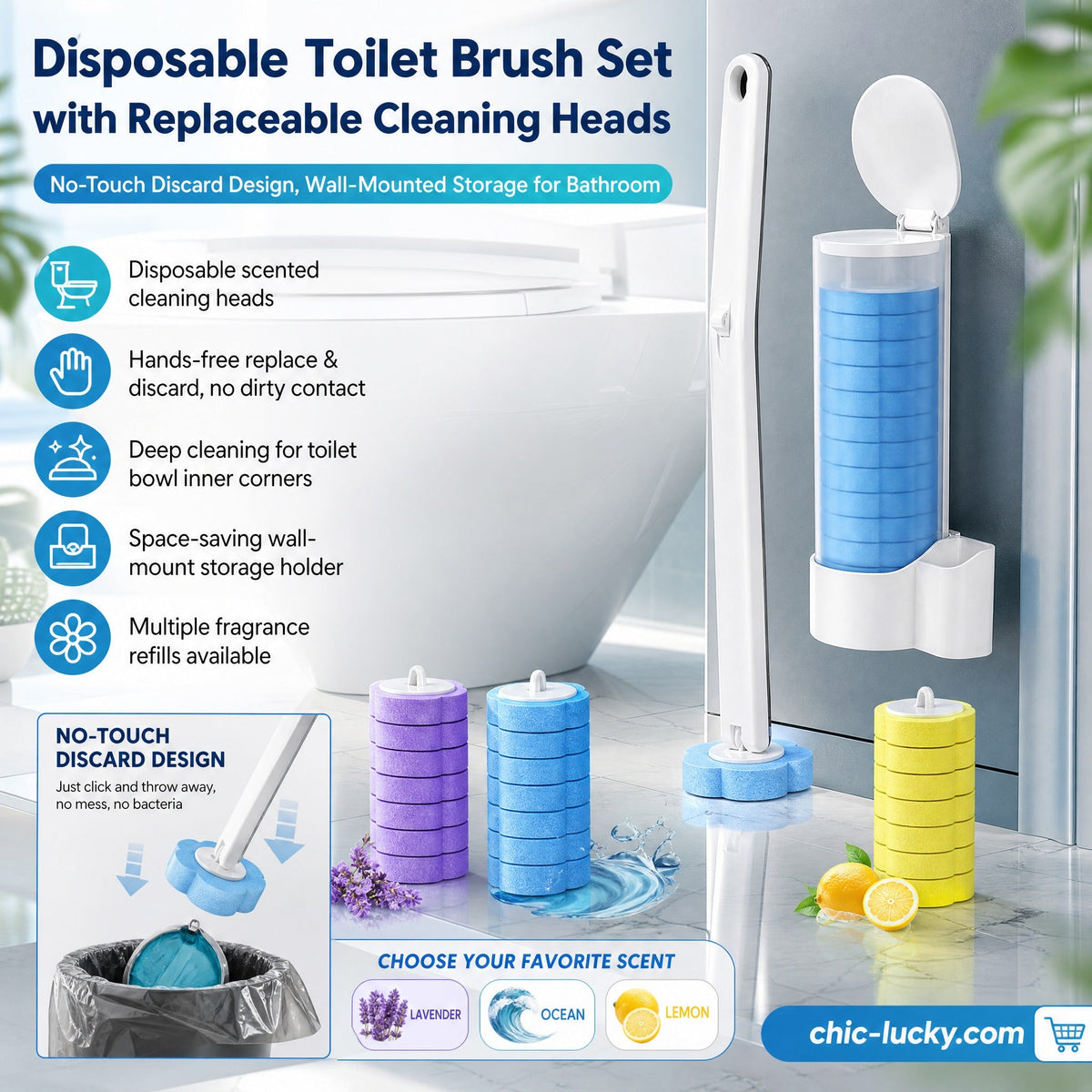 ⏳⚡50K+ SOLD!🚽💦Hands-Free Cleaning Gadget🧽Disposable toilet cleaning tool