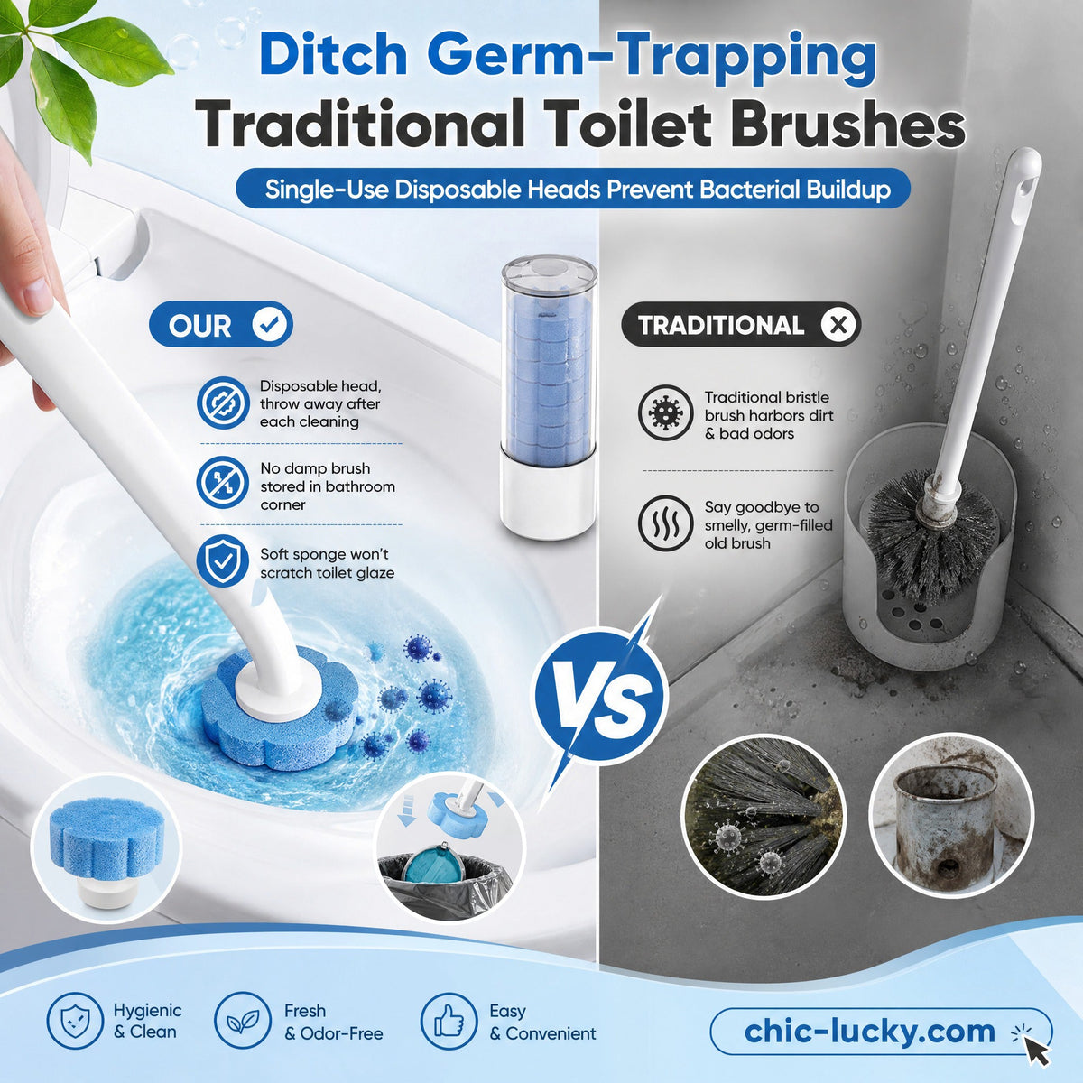 ⏳⚡50K+ SOLD!🚽💦Hands-Free Cleaning Gadget🧽Disposable toilet cleaning tool
