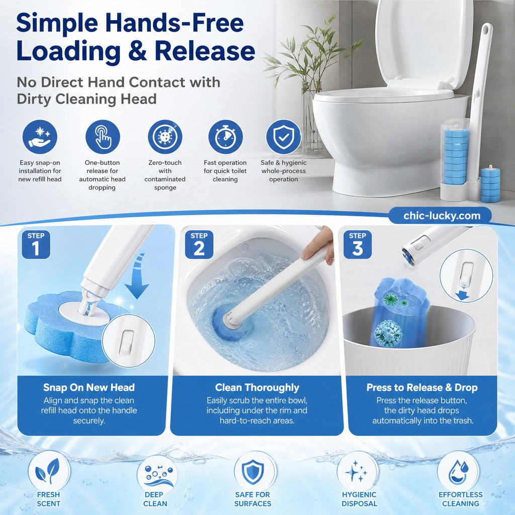 ⏳⚡50K+ SOLD!🚽💦Hands-Free Cleaning Gadget🧽Disposable toilet cleaning tool