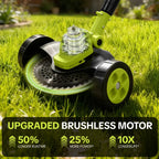 🌿⚡21V 3-in-1 Cordless String Trimmer, Edger & Mini Mower – 2 Batteries Included