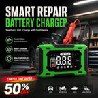 ⏳⏳Time-Limited Special⏰12V 6A Smart Car Battery Charger – Pulse Repair Technology, Auto Maintain & Desulfation