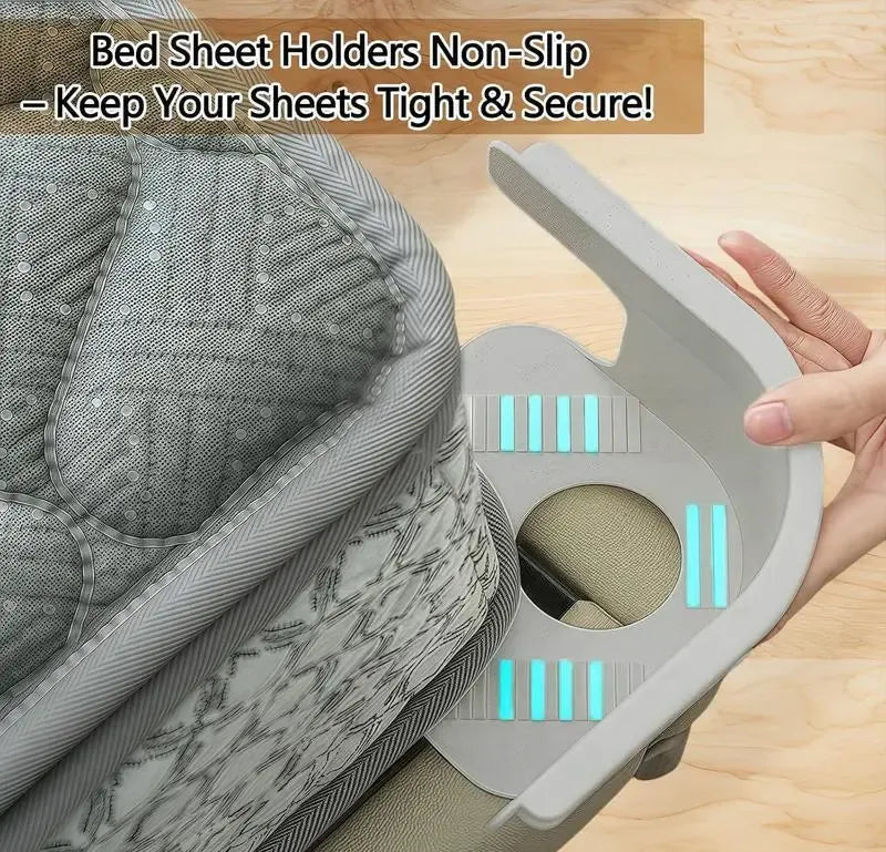 Stay-Put Fitted Sheet Corner Holders, 4-Pack