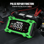 ⏳⏳Time-Limited Special⏰12V 6A Smart Car Battery Charger – Pulse Repair Technology, Auto Maintain & Desulfation