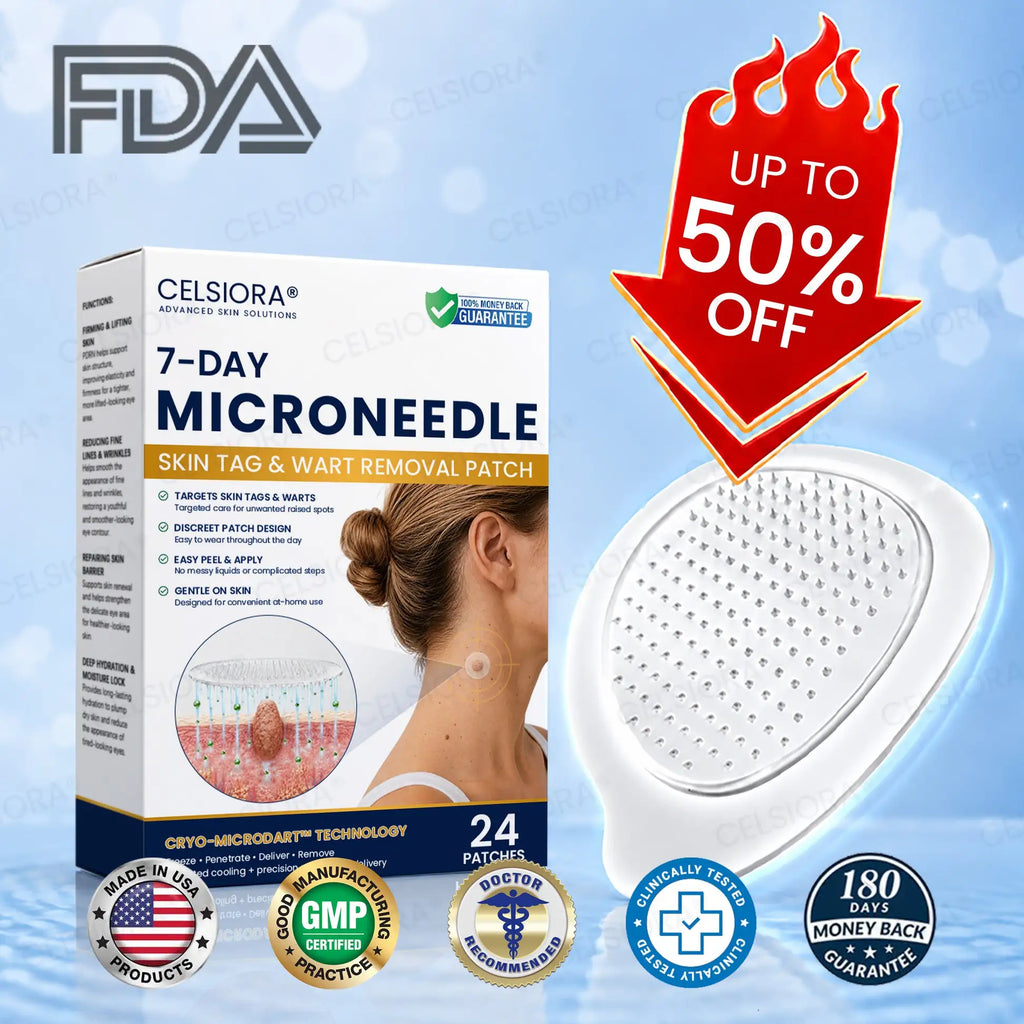 Celsiora® 7-Day MicroNeedle Skin Tag & Wart Removal Patch