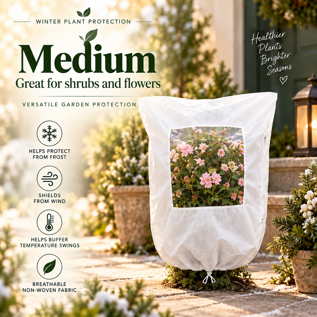 Plant Frost Cover Nonwoven Reusable Warm Shrubs Blanket