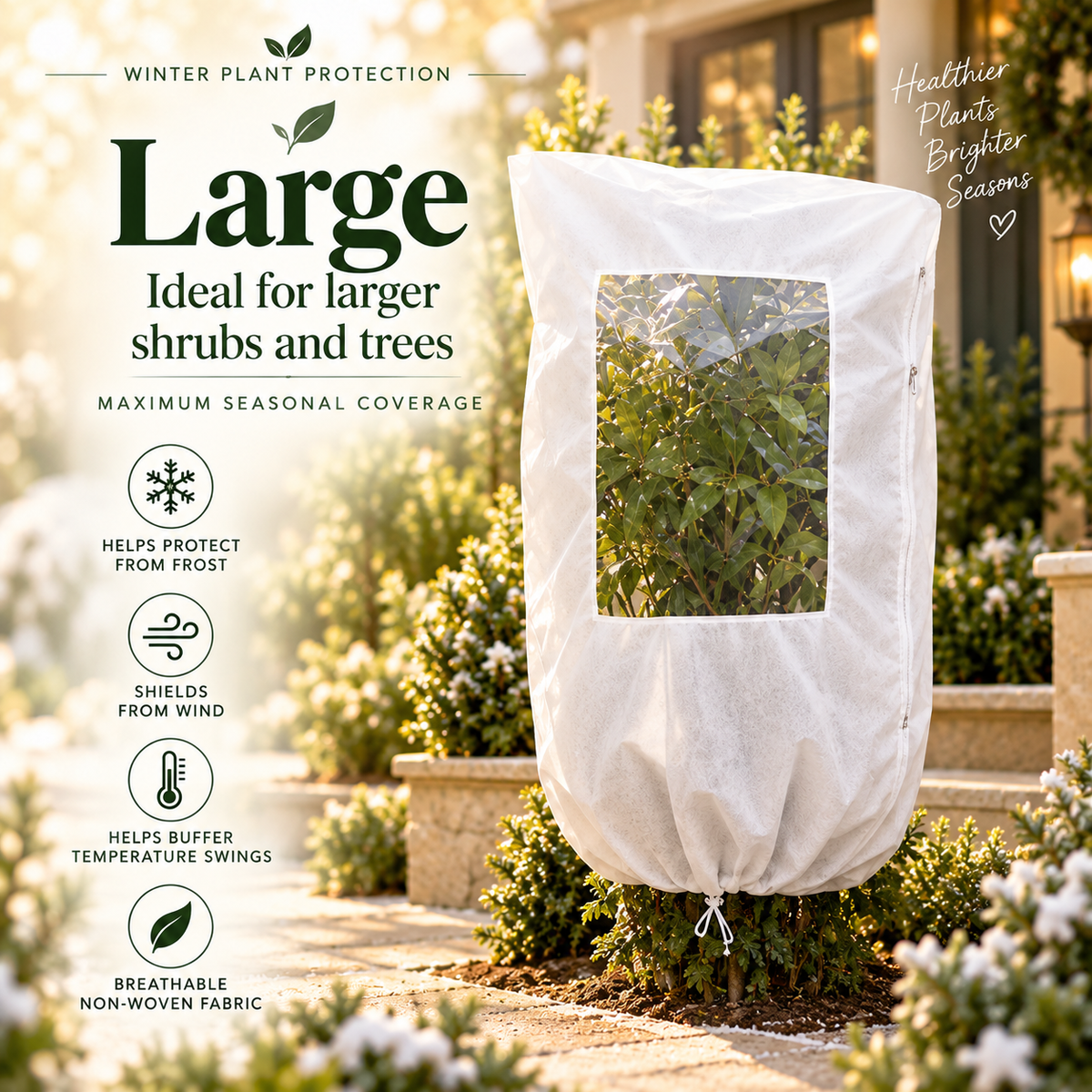Plant Frost Cover Nonwoven Reusable Warm Shrubs Blanket