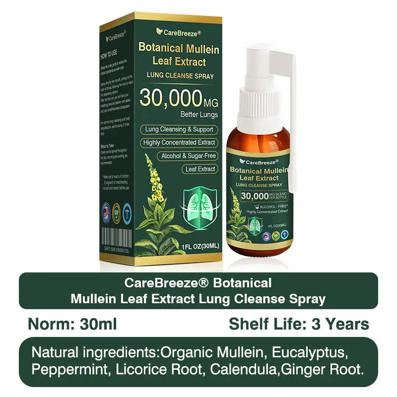 CareBreeze® Botanical Mullein Leaf Extract Lung Cleanse Spray