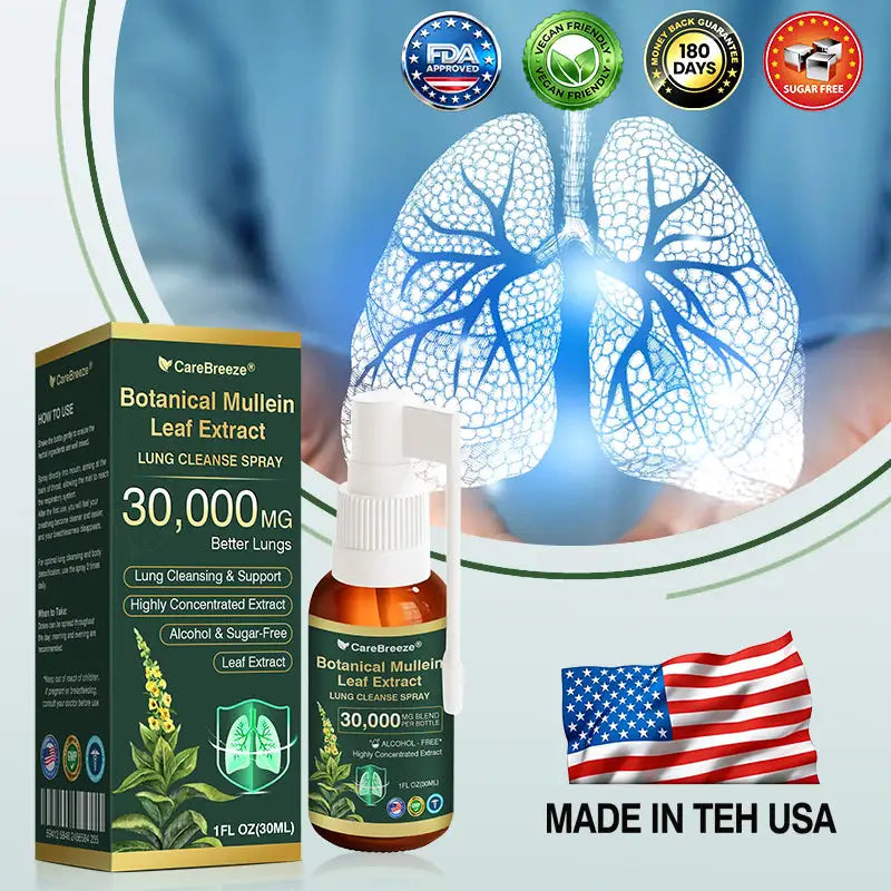 CareBreeze® Botanical Mullein Leaf Extract Lung Cleanse Spray