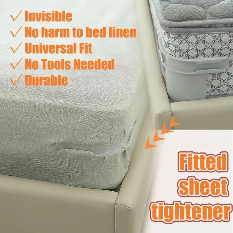 Stay-Put Fitted Sheet Corner Holders, 4-Pack